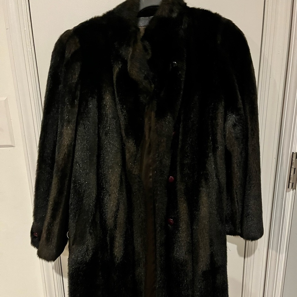 Black Long Faux Fur Coat